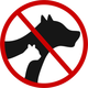 In questi locali non sono ammessi animali domestici